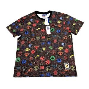 NBA x Staple All Teams Fusion T-Shirt Men's XL Black Graphic Tee Licensed NWT